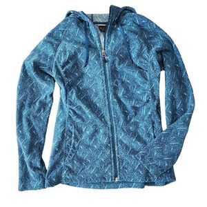 North Face Hoodie Jacket Women's Blue 100% Polyester Full‎ Zipper Pockets